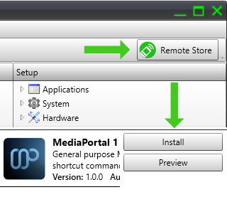 Install MediaPortal Remote Control